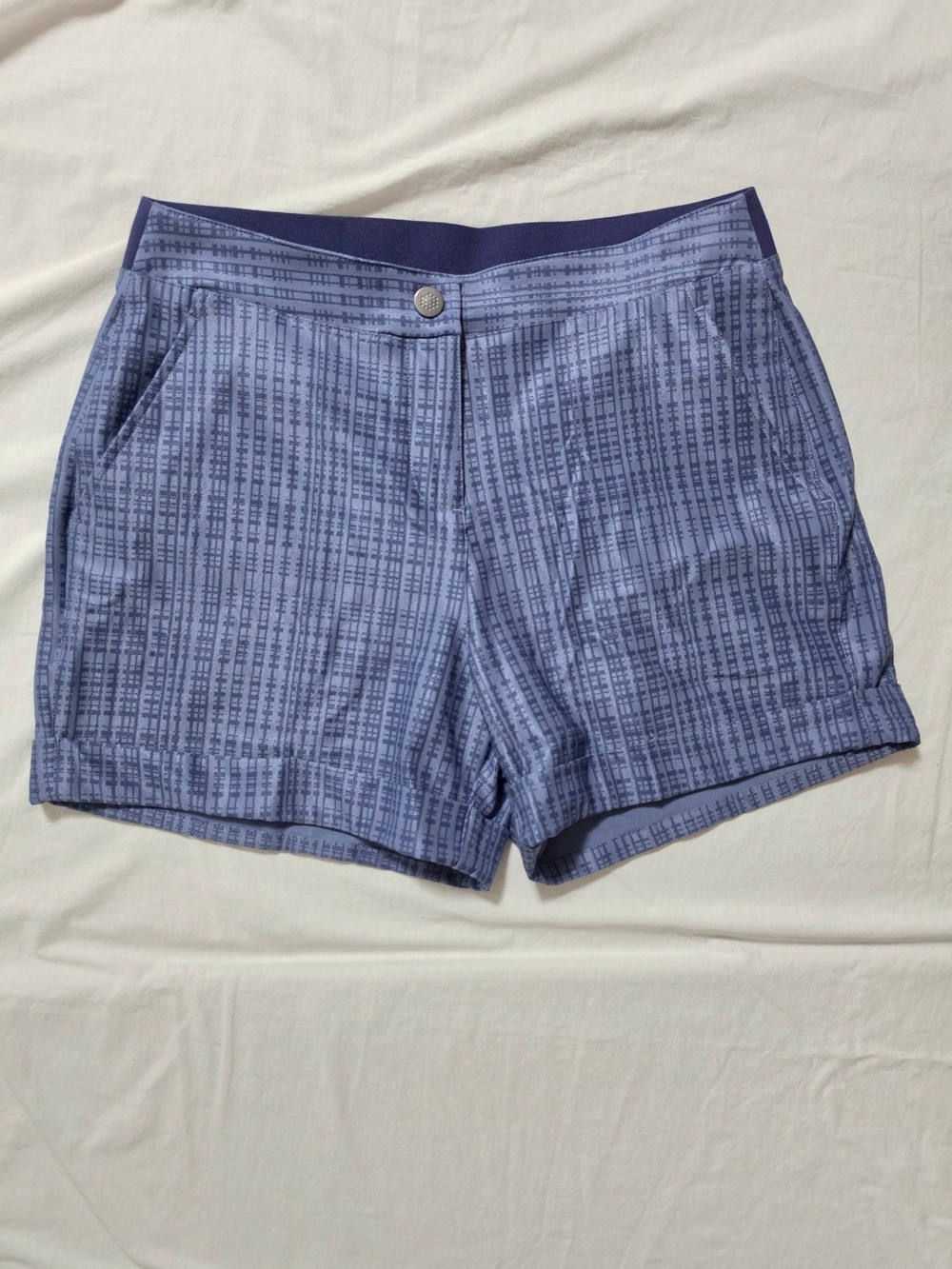 PUMA Golf Shorts Blue Plaid Women's Medium